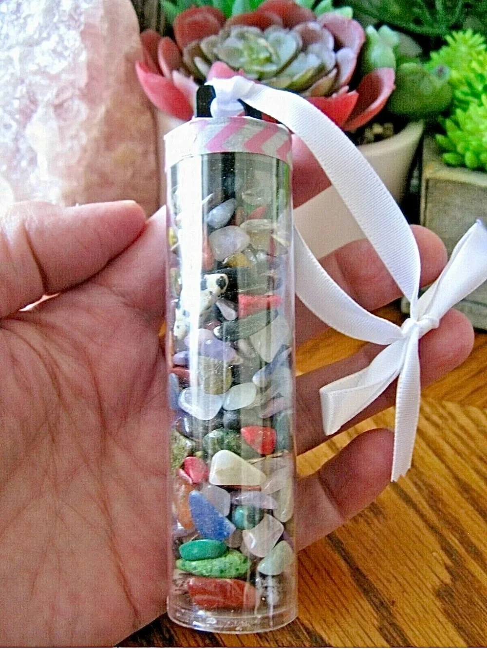 New Assorted Mini Natural Stone Gemstone & Crystal Hangable Christmas Ornament